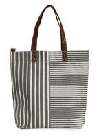 Retro Stripe Ladies Tote Bag with Zip Closure (NEW)