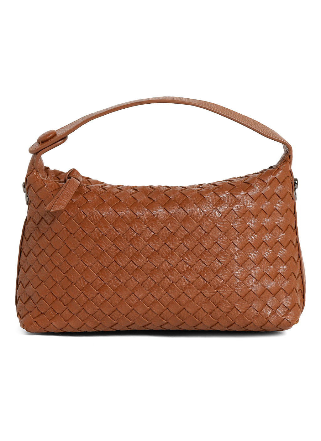 Fero - Ladies Woven Handbag, Faux Leather | Tan