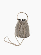 Fiama - Bucket Bag With Rhinestones, col.silver