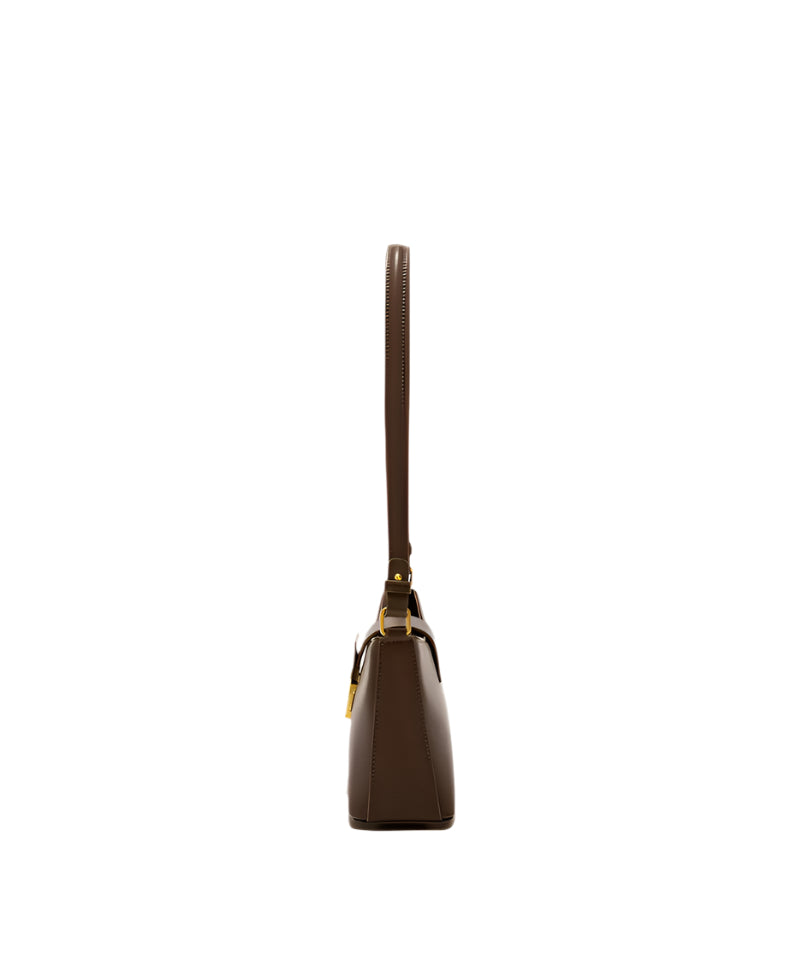 Felice - Ladies Baguette Bag Faux Leather | Dark Brown