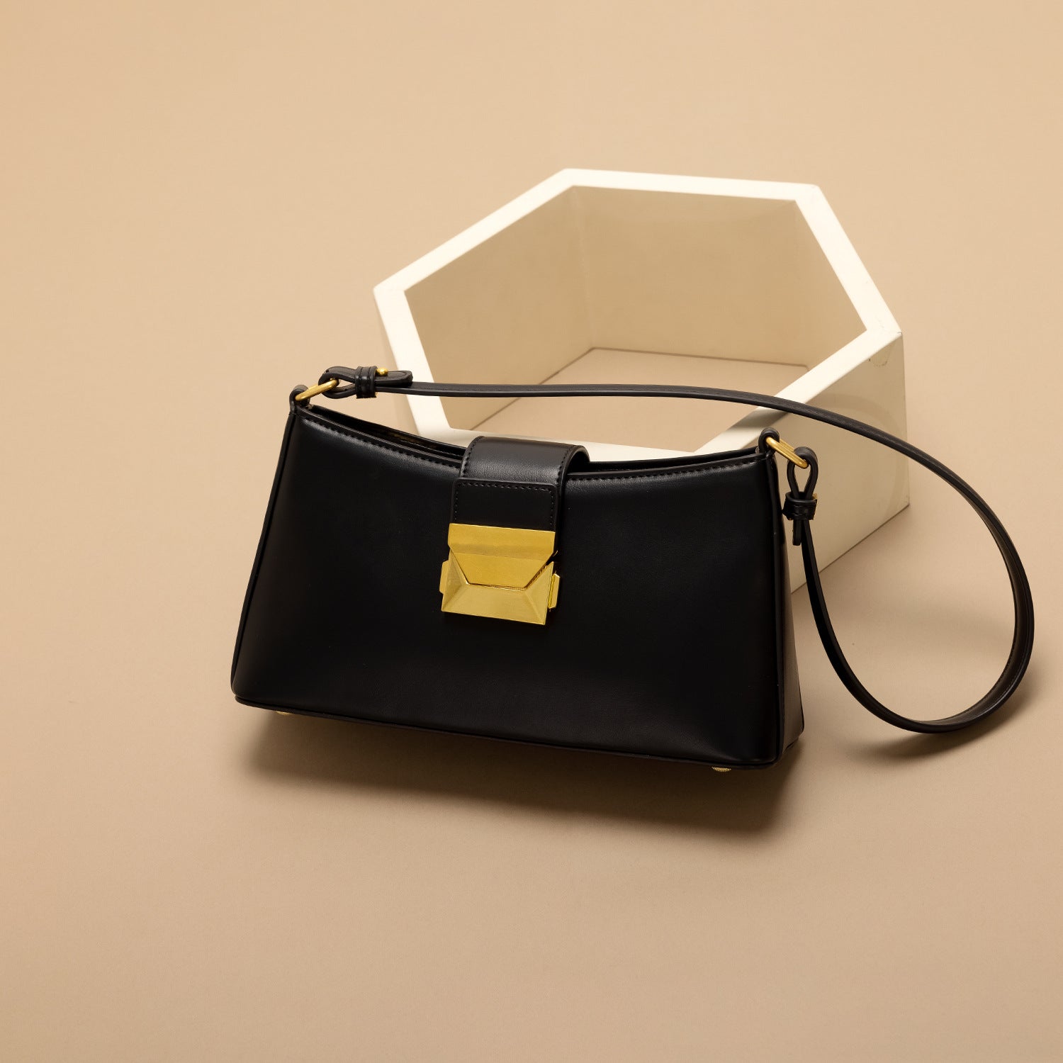 Felice - Ladies Baguette Bag Faux Leather | Black