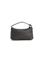 Fero - Ladies Woven Handbag, Faux Leather | Dark Grey