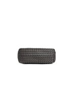 Fero - Ladies Woven Handbag, Faux Leather | Dark Grey