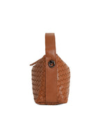 Fero - Ladies Woven Handbag, Faux Leather | Tan