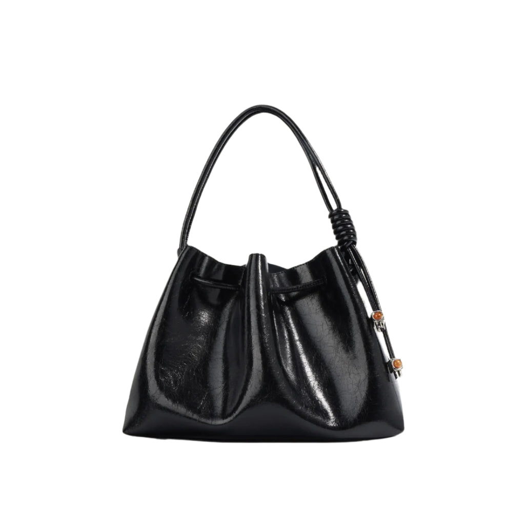 Terra - Ladies Leather Satchel Bag | Black