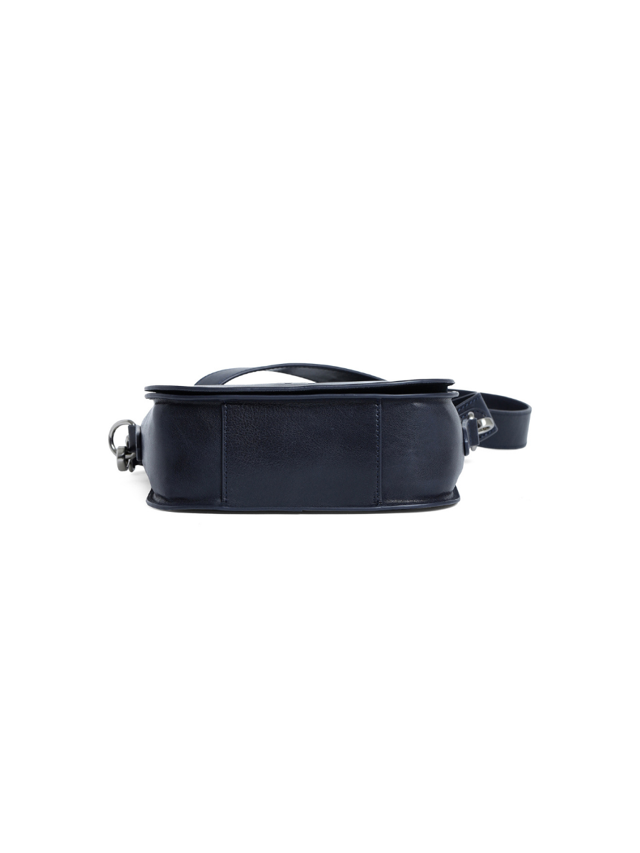 Cintola - Ladies Leather Handbag with dual sling  | Dark Navy