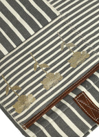 Retro Stripe Ladies Tote Bag with Zip Closure (NEW)