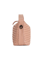 Fero - Ladies Woven Handbag, Faux Leather | Blush Pink