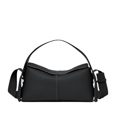 Pelle - Ladies Leather Baguette Bag | Black