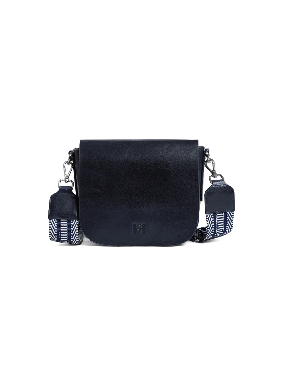 Cintola - Ladies Leather Handbag with dual sling  | Dark Navy