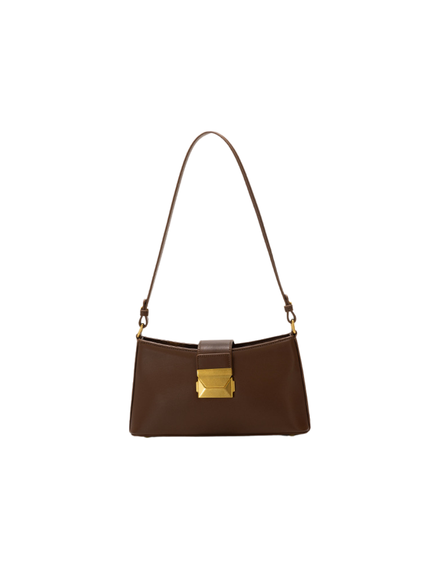 Felice - Ladies Baguette Bag Faux Leather | Dark Brown
