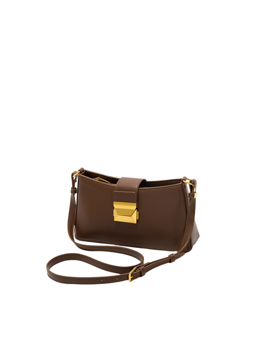 Felice - Ladies Baguette Bag Faux Leather | Dark Brown