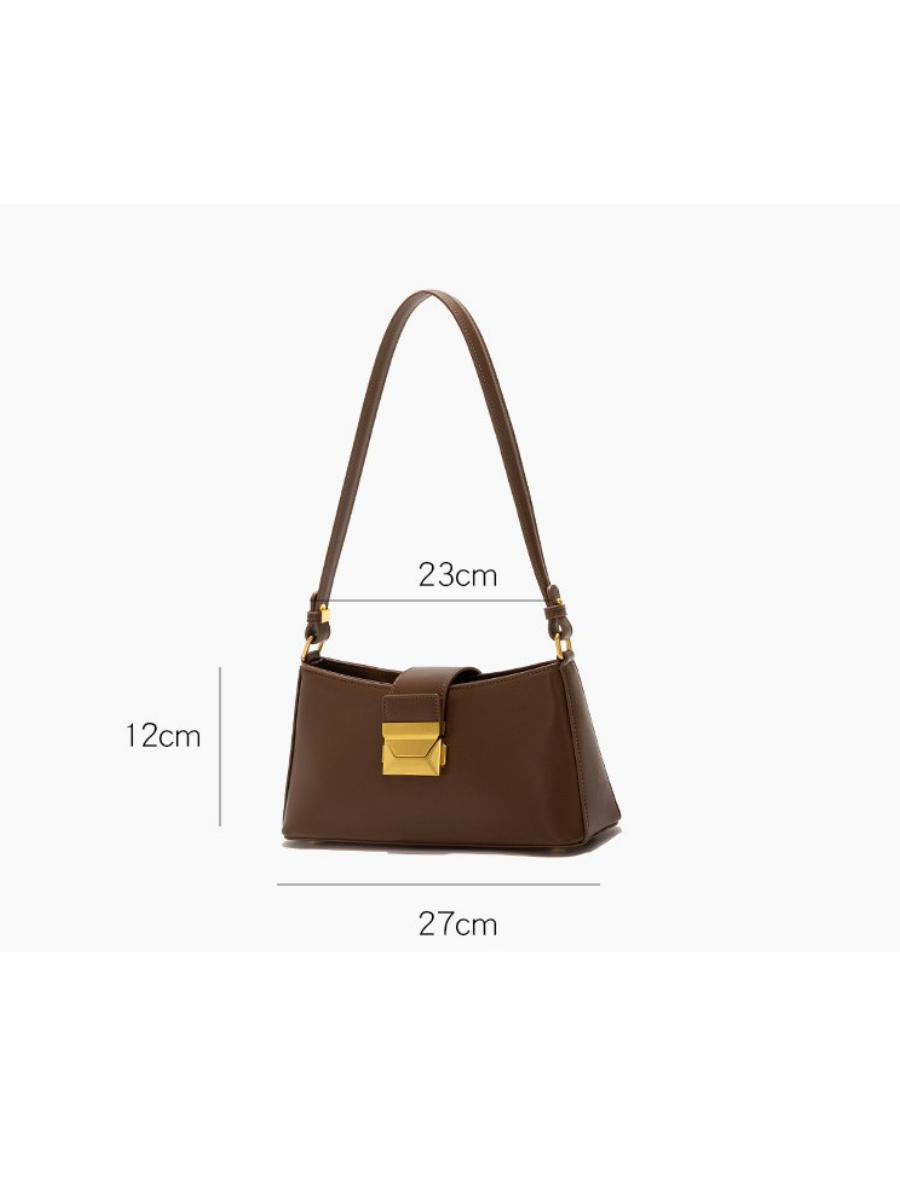 Felice - Ladies Baguette Bag Faux Leather | Dark Brown