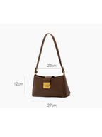 Felice - Ladies Baguette Bag Faux Leather | Dark Brown