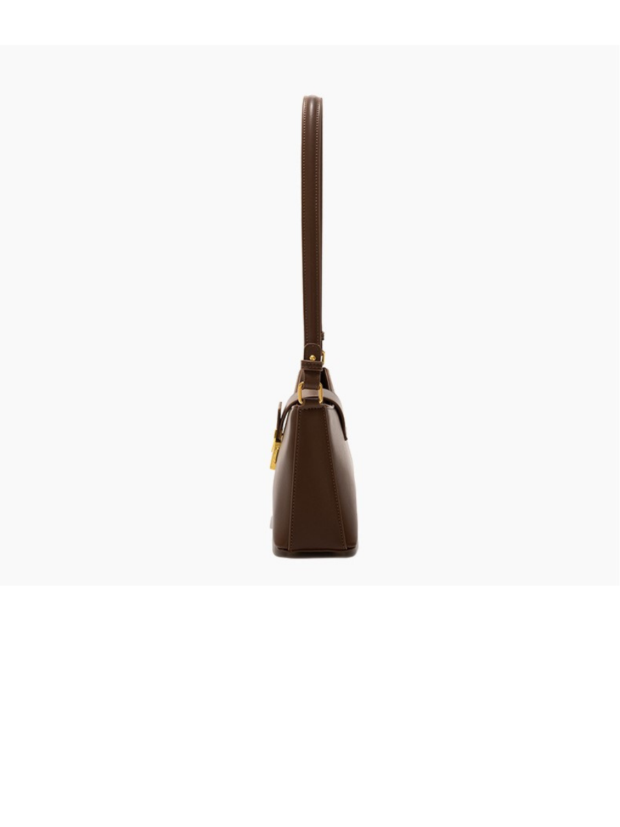 Felice - Ladies Baguette Bag Faux Leather | Dark Brown