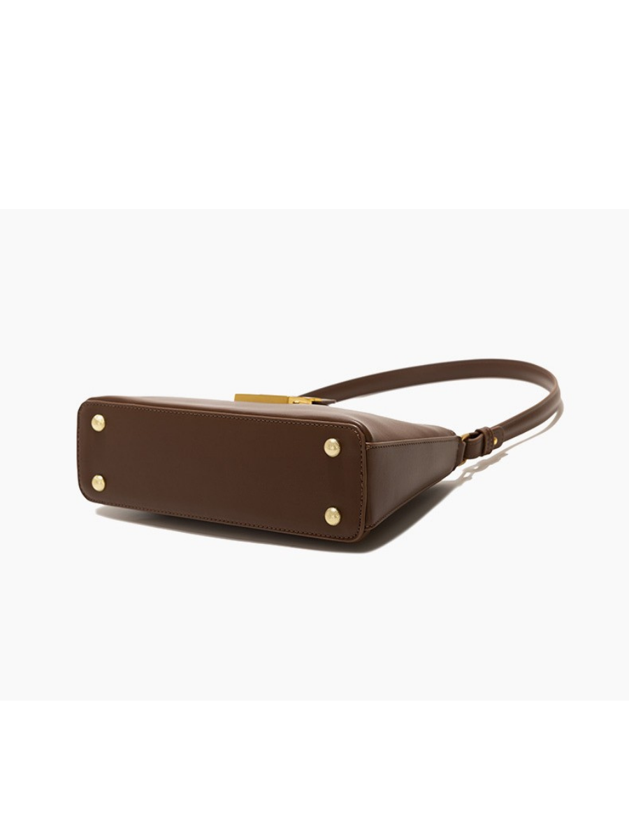 Felice - Ladies Baguette Bag Faux Leather | Dark Brown