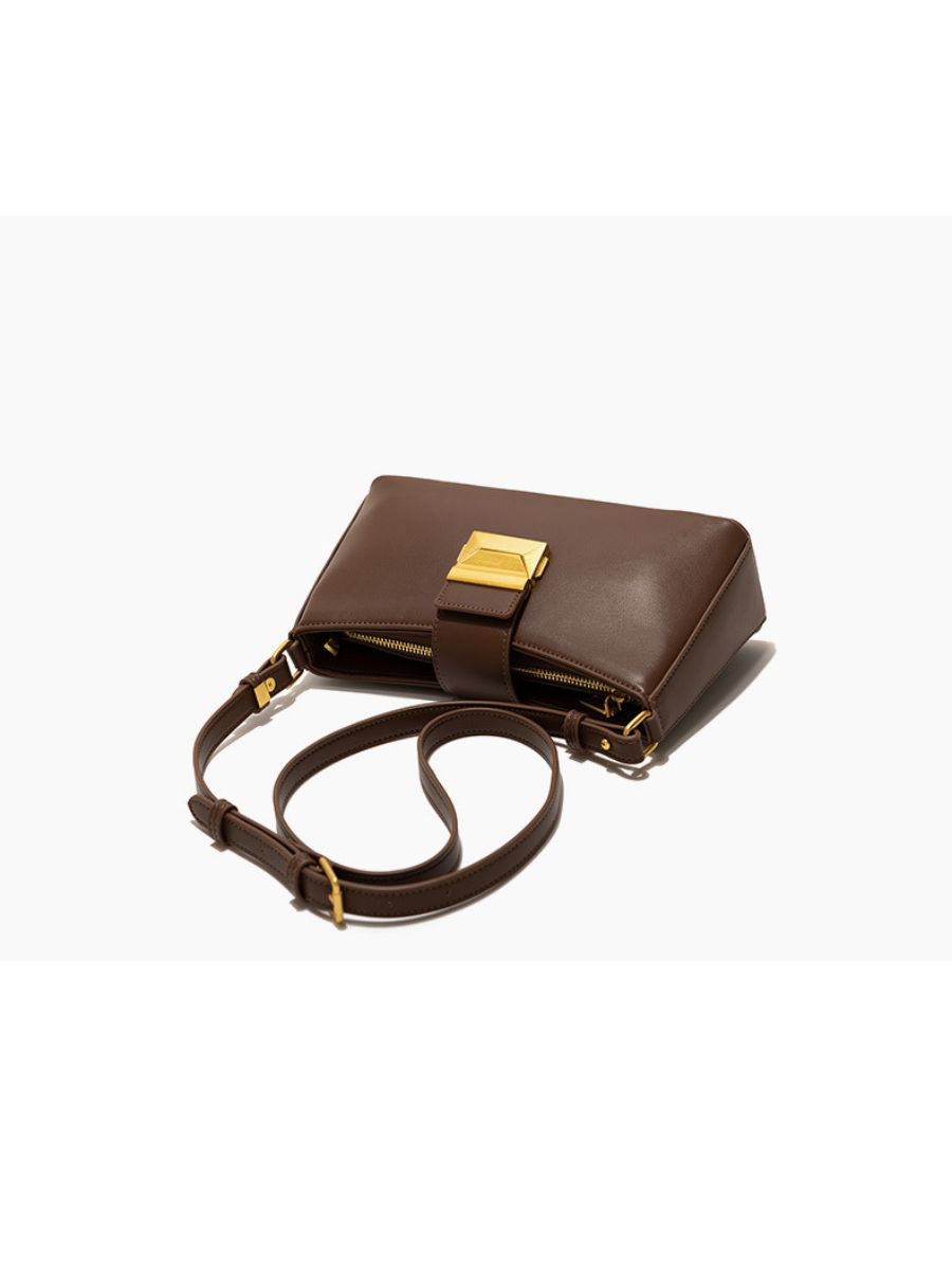 Felice - Ladies Baguette Bag Faux Leather | Dark Brown