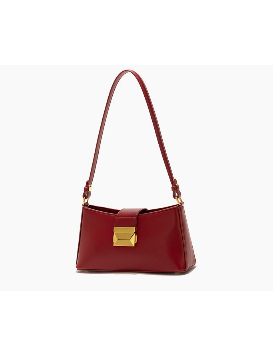 Felice - Ladies Baguette Bag, Faux Leather | Red