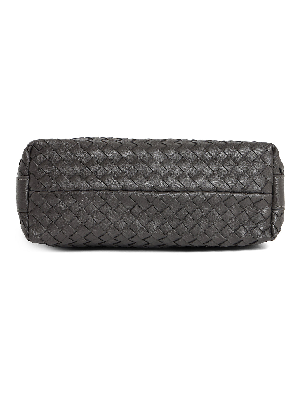 Fero - Ladies Woven Handbag, Faux Leather | Dark Grey