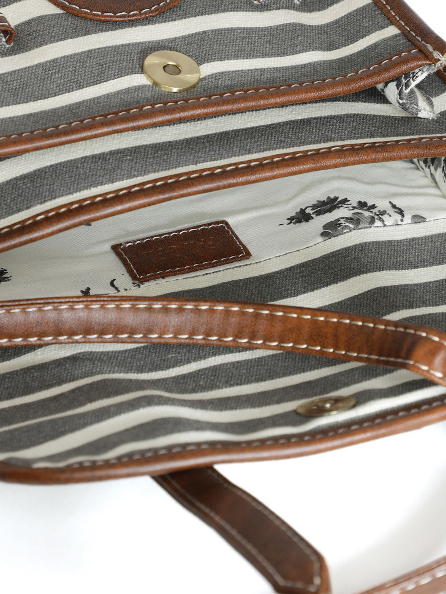 Retro Stripe Ladies Cross Body Bag