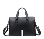 Conrad -Genuine Leather Laptop Bag I Black