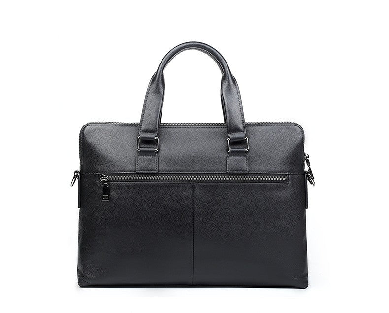 Conrad -Genuine Leather Laptop Bag I Black