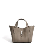 Toscana Pebble-Ladies leather bucket bag, col. Elephant Grey