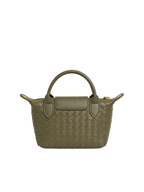 Aria - Ladies woven sling bag , Faux Leather | Olive