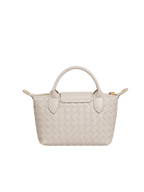 Aria - Ladies woven sling bag , Faux Leather | Sand