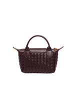 Aria - Ladies woven sling bag , Faux Leather | Chocolate
