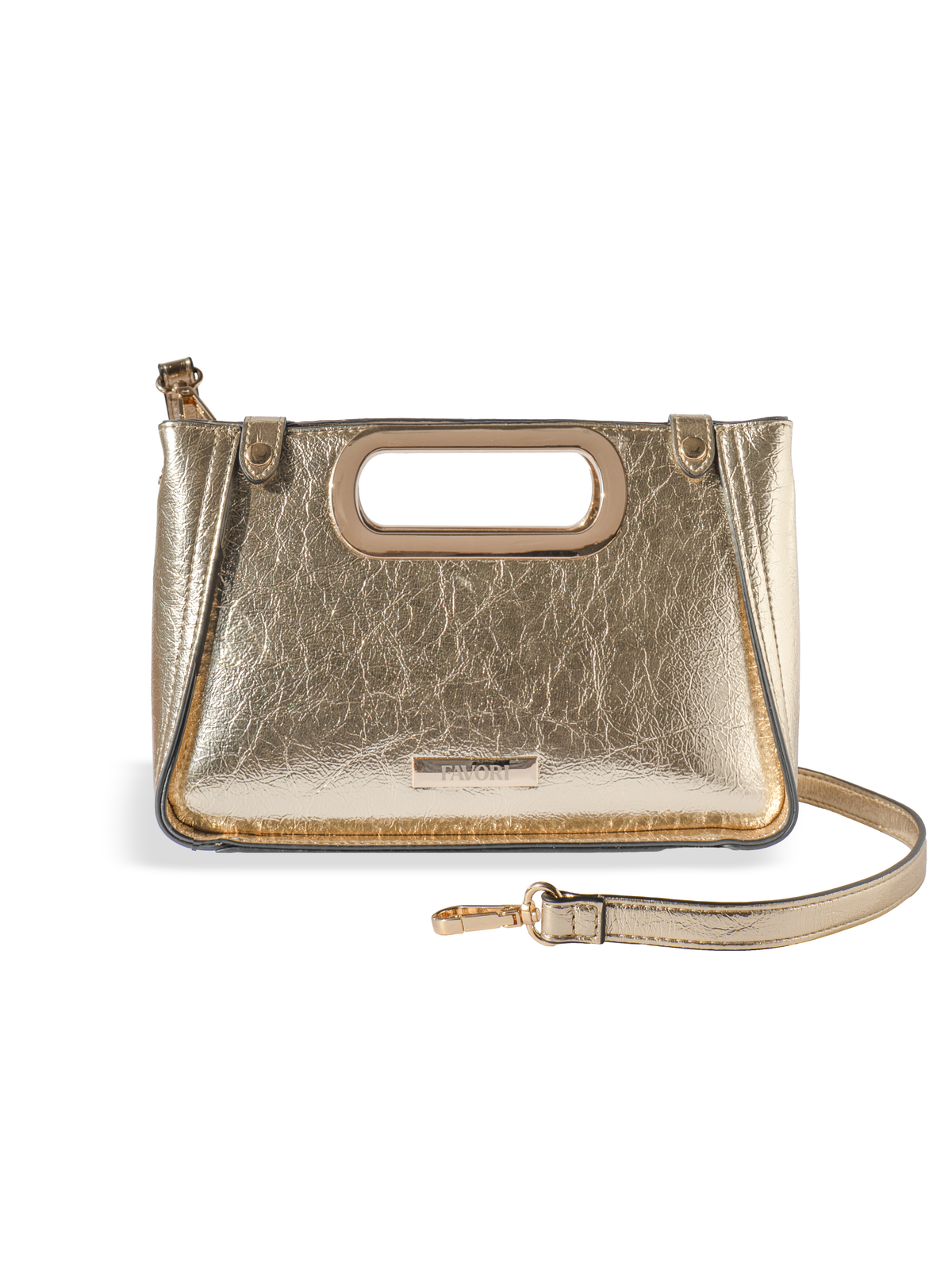 Aurelia- Ladies Clutch Bag Faux Leather | Gold