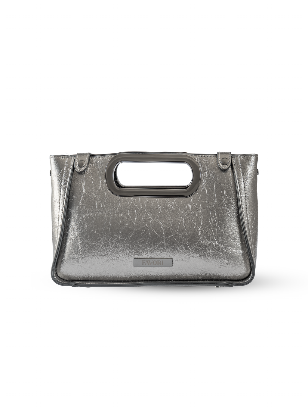 Aurelia- Ladies Clutch Bag Faux Leather | Pewter