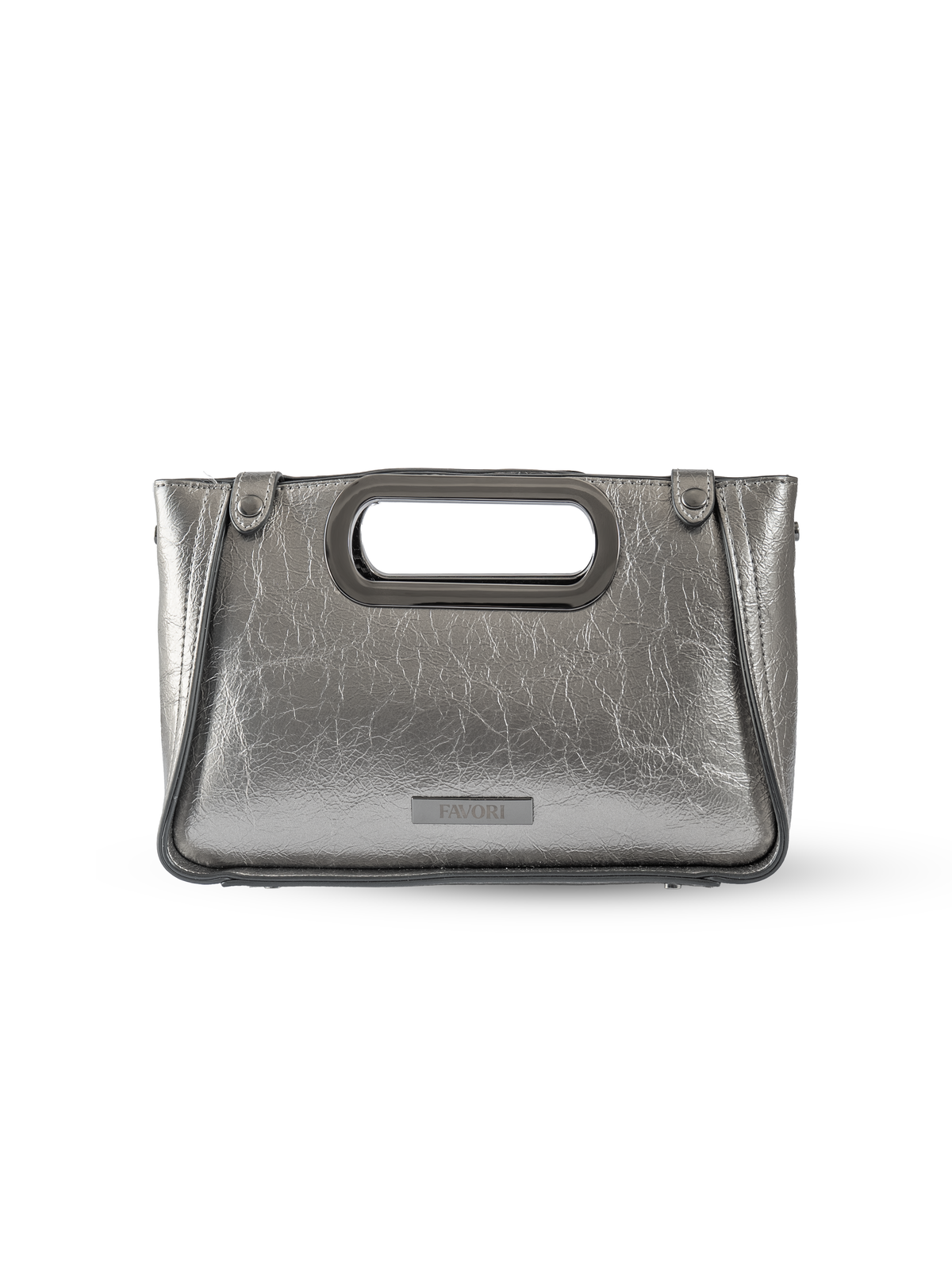 Aurelia- Ladies Clutch Bag Faux Leather | Pewter