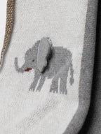 Baby blanket Jungle Safari design with 3D elements, 100% cotton knitted