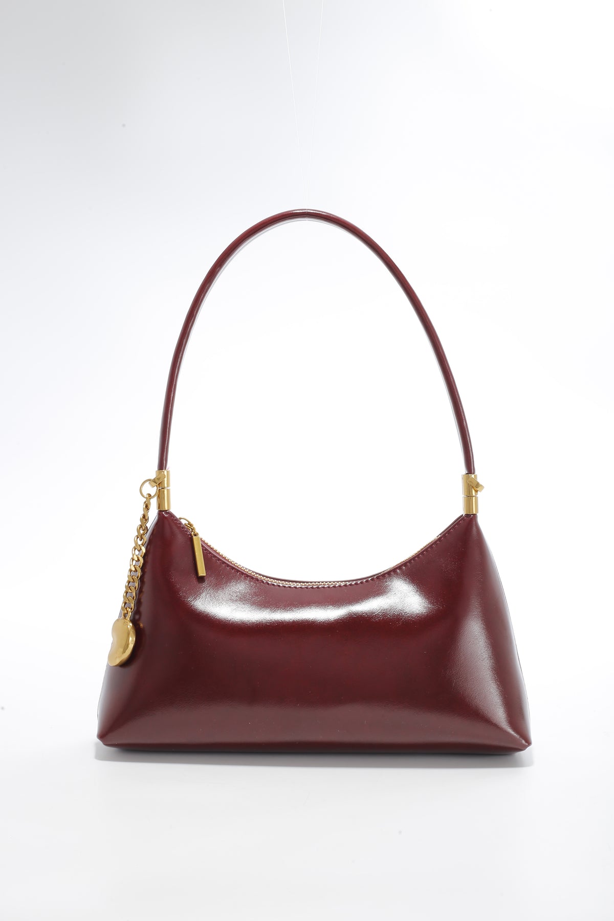 Clara - Ladies Baguette Bag, Faux Leather | Burgundy
