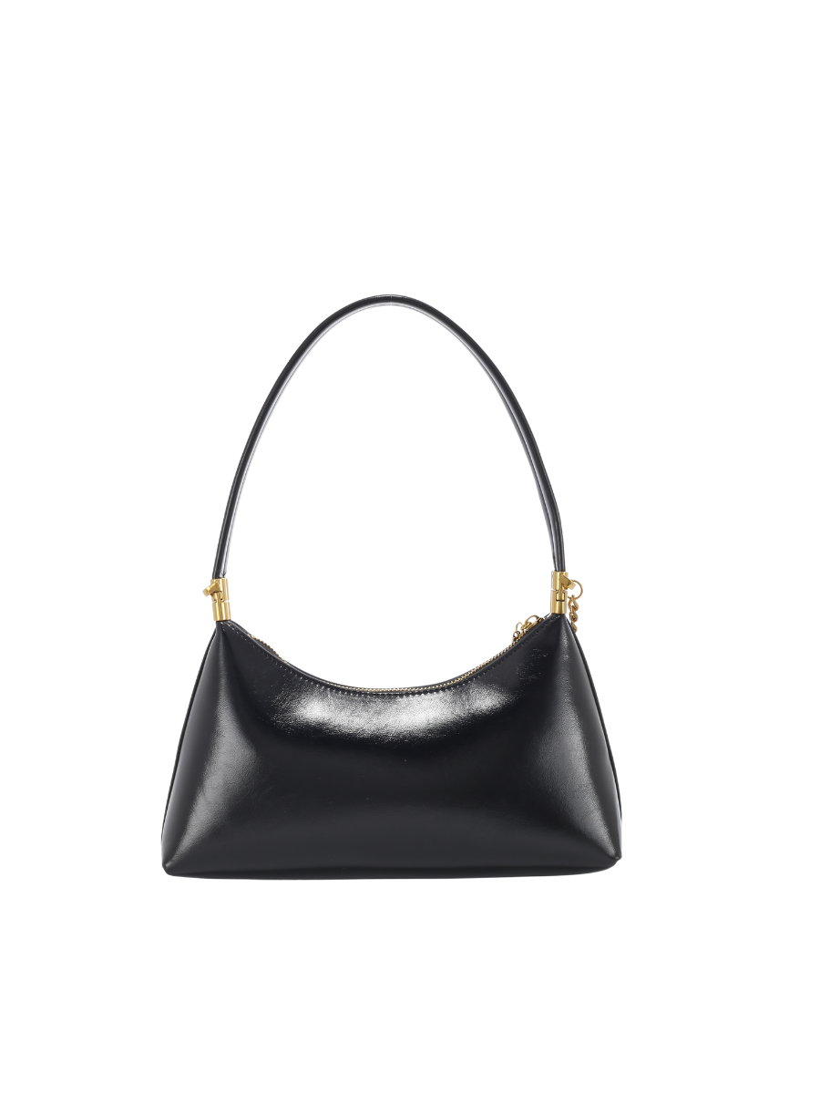 Clara - Ladies Baguette Bag, Faux Leather | Black