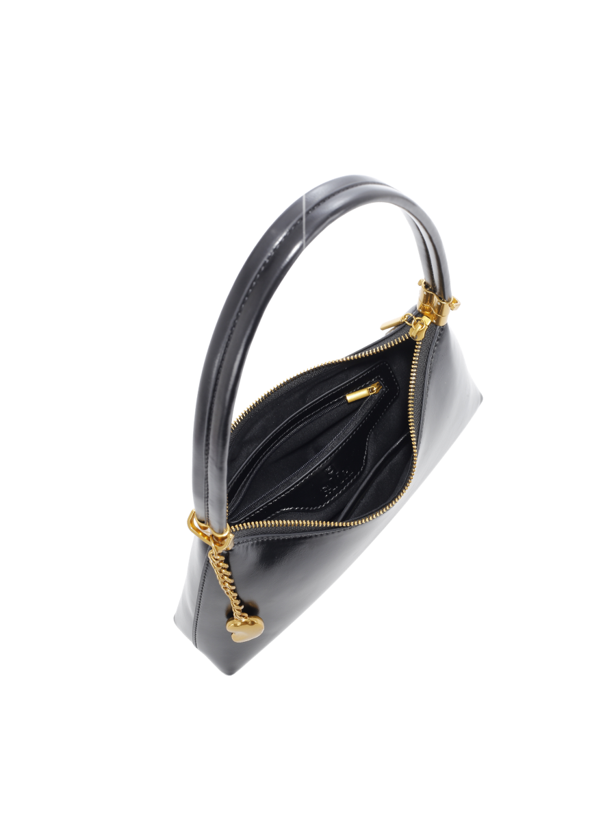 Clara - Ladies Baguette Bag, Faux Leather | Black