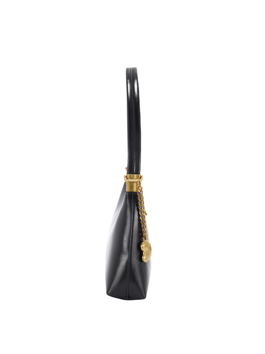 Clara - Ladies Baguette Bag, Faux Leather | Black