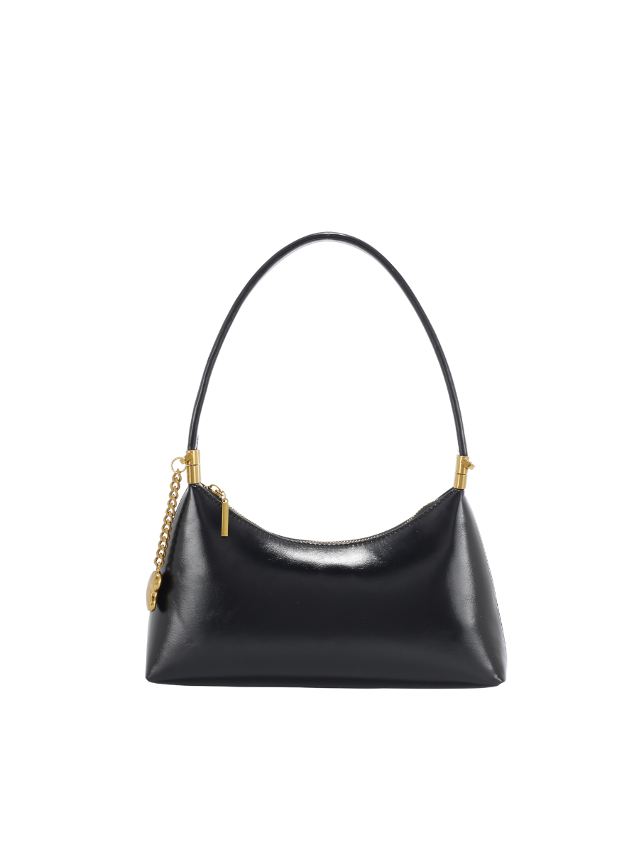 Clara - Ladies Baguette Bag, Faux Leather | Black