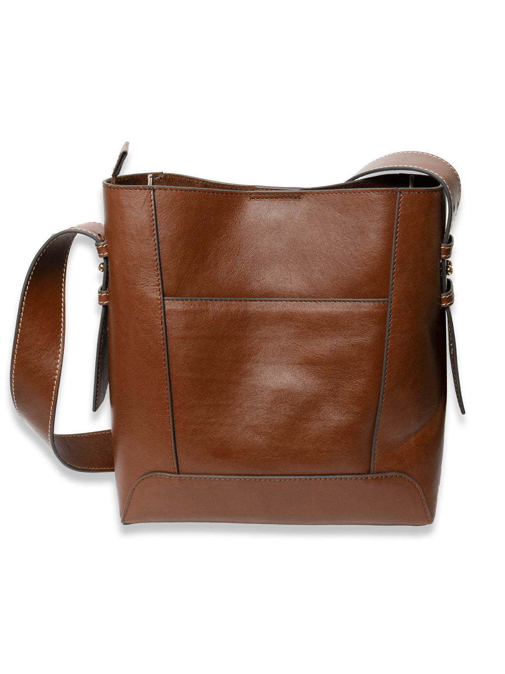 Colette-Ladies Leather Tote bag, Cognac