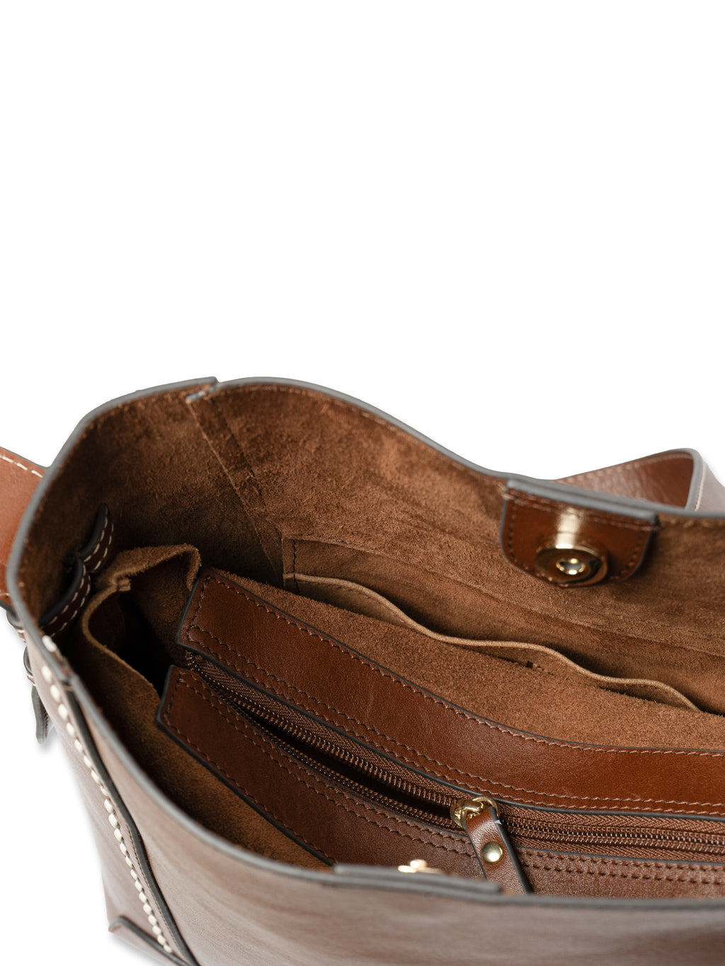 Colette-Ladies Leather Tote bag, Cognac