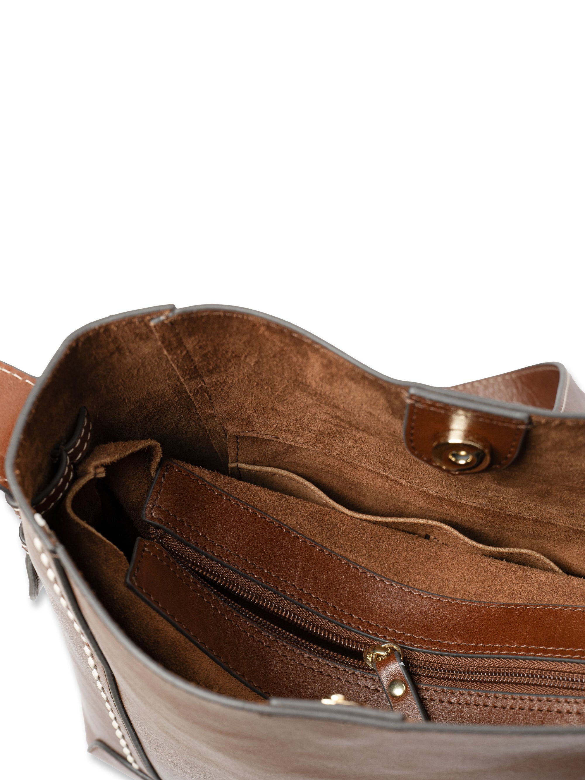 Colette-Ladies Leather Tote bag, Cognac