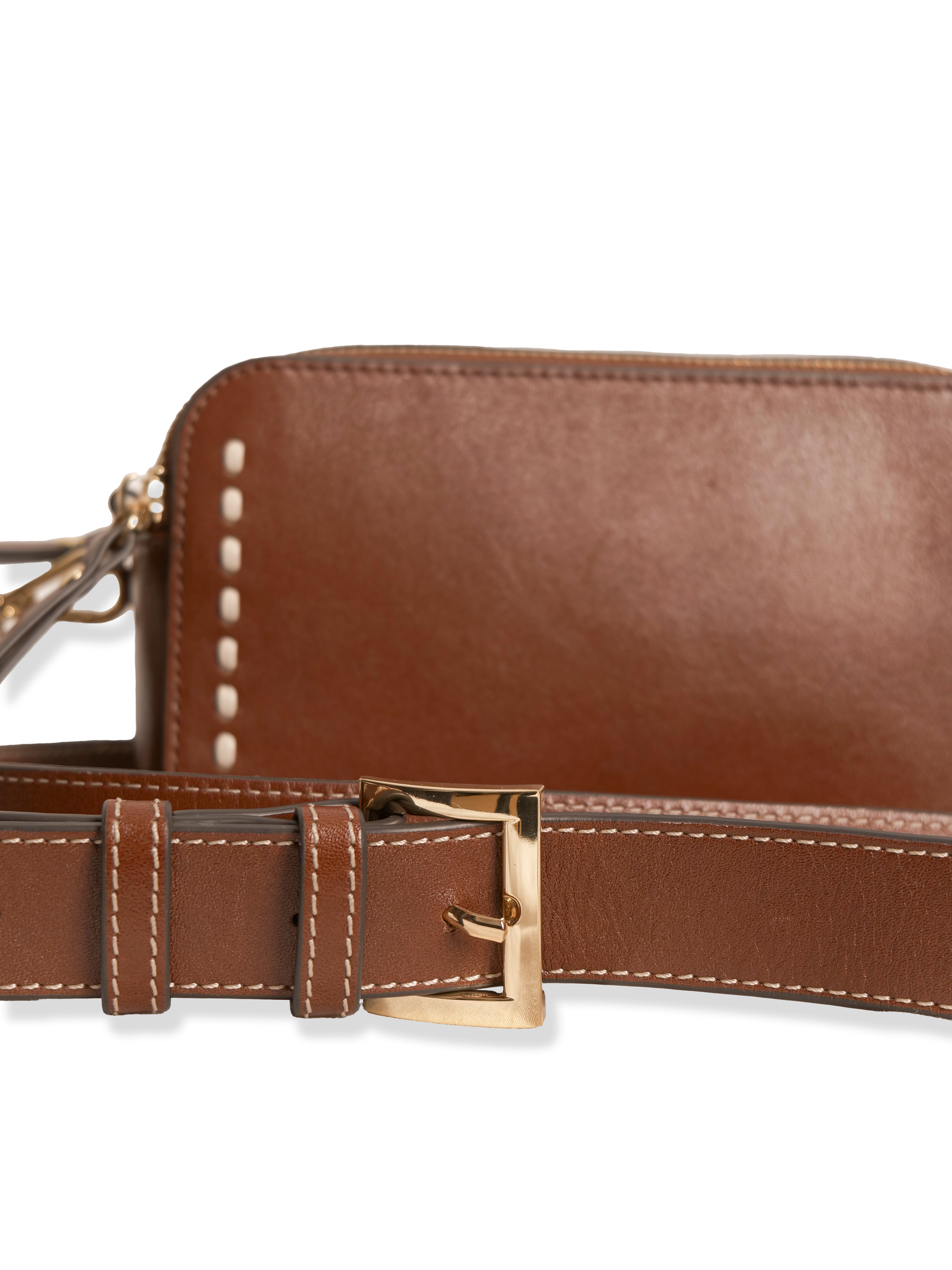 Odette -Ladies Leather Crossbody bag, Cognac