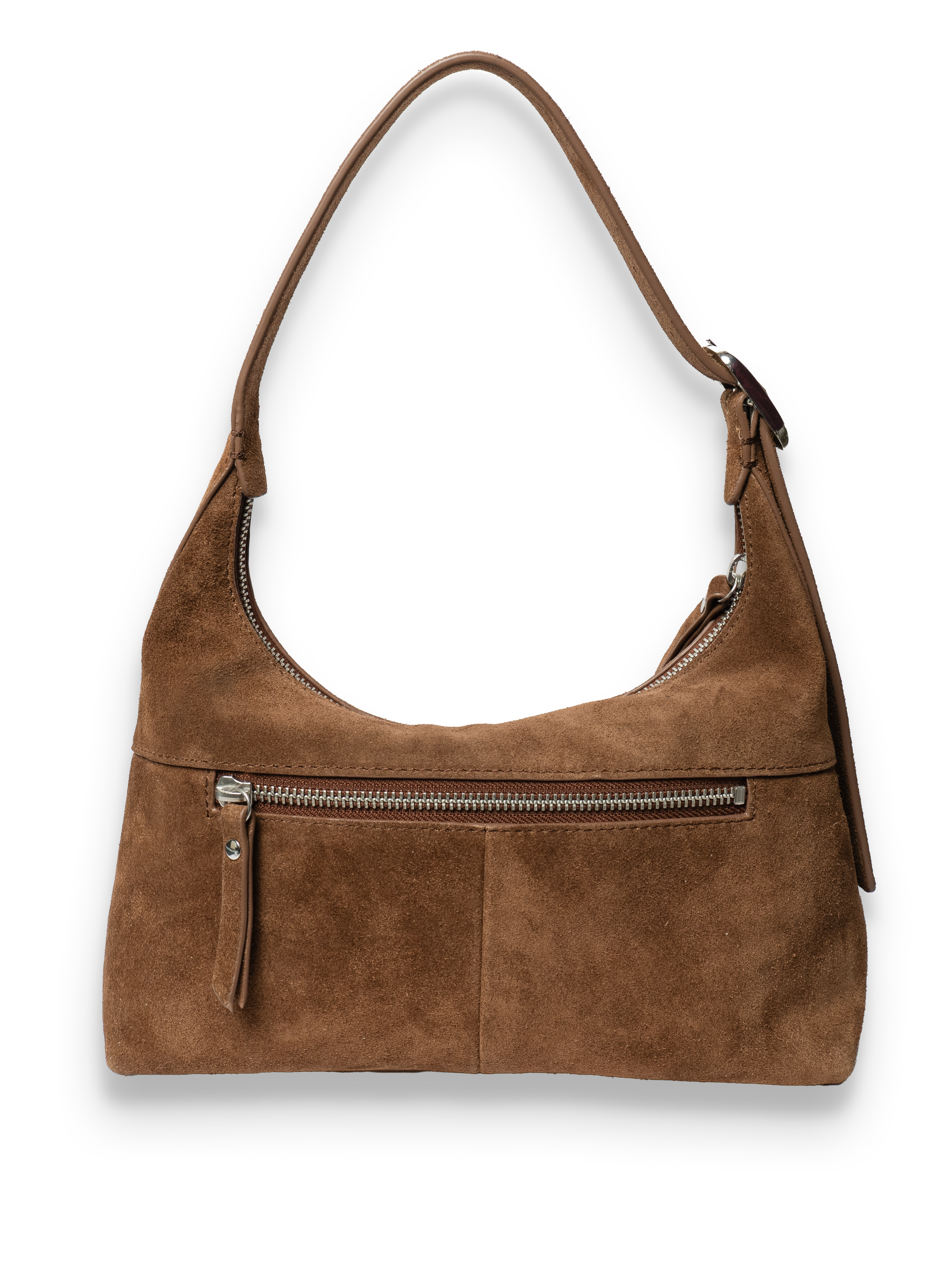 Camille -Ladies suede leather hobo bag, Tan