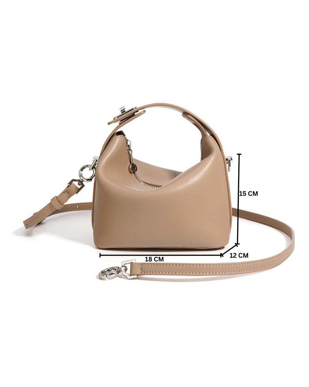 Liora - Ladies Leather Handbag | Smoke Powder