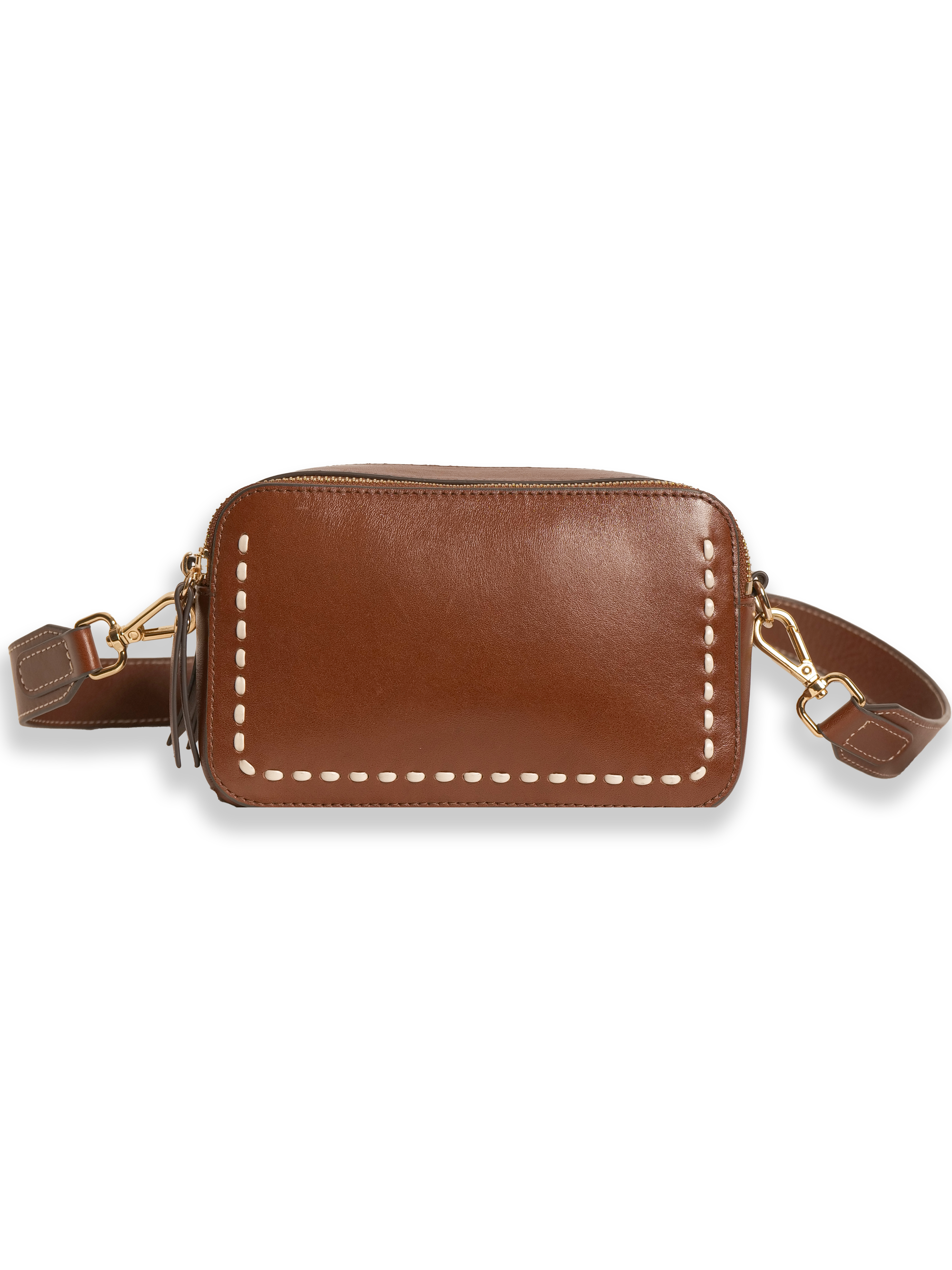 Odette -Ladies Leather Crossbody bag, Cognac