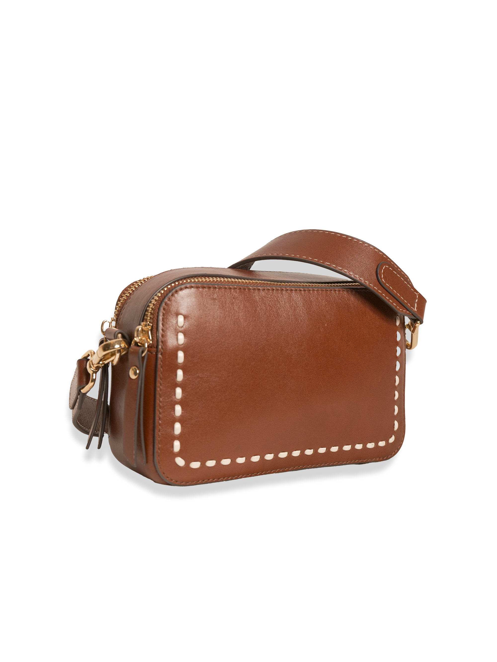 Odette -Ladies Leather Crossbody bag, Cognac