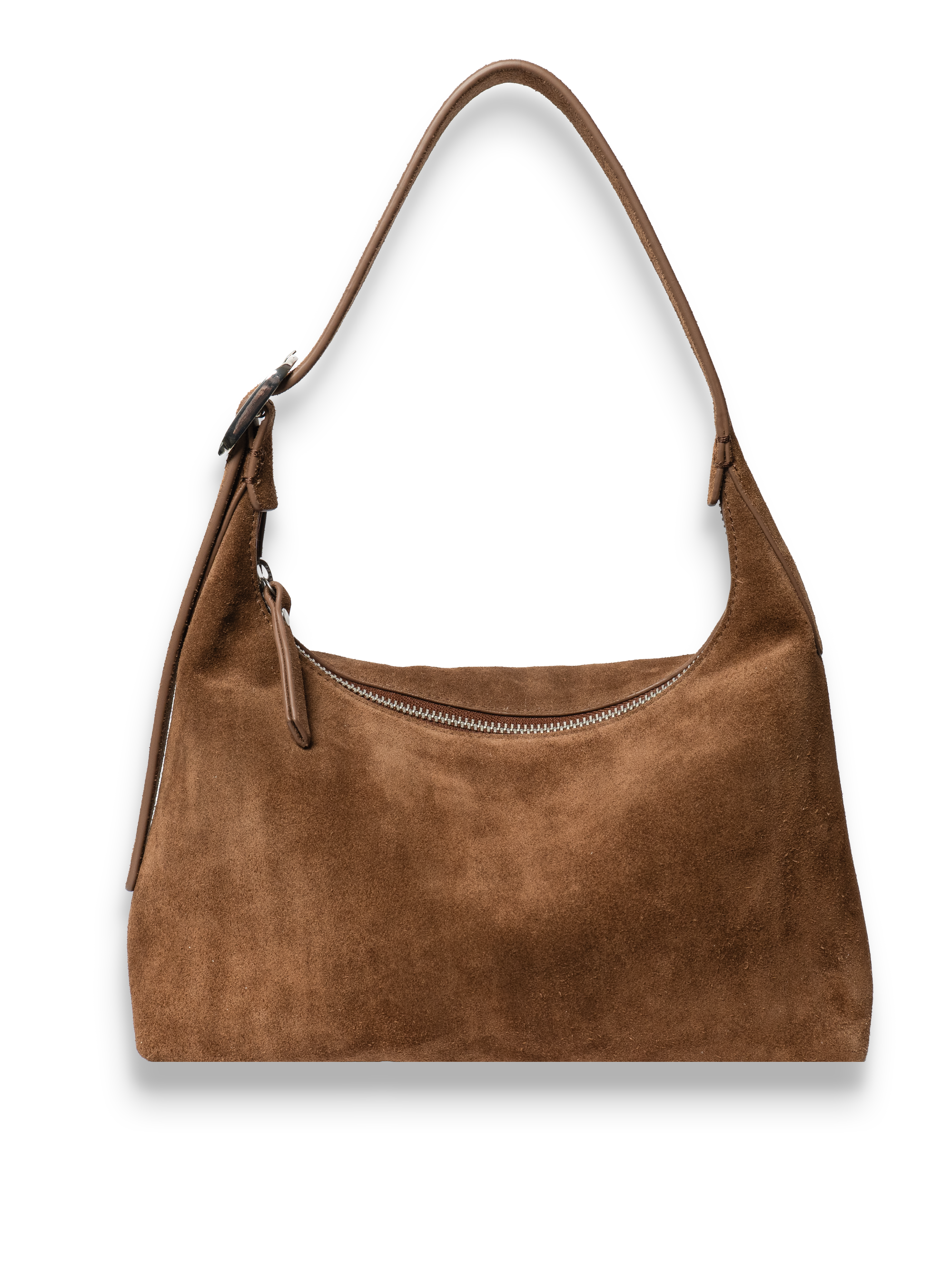 Camille -Ladies suede leather hobo bag, Tan