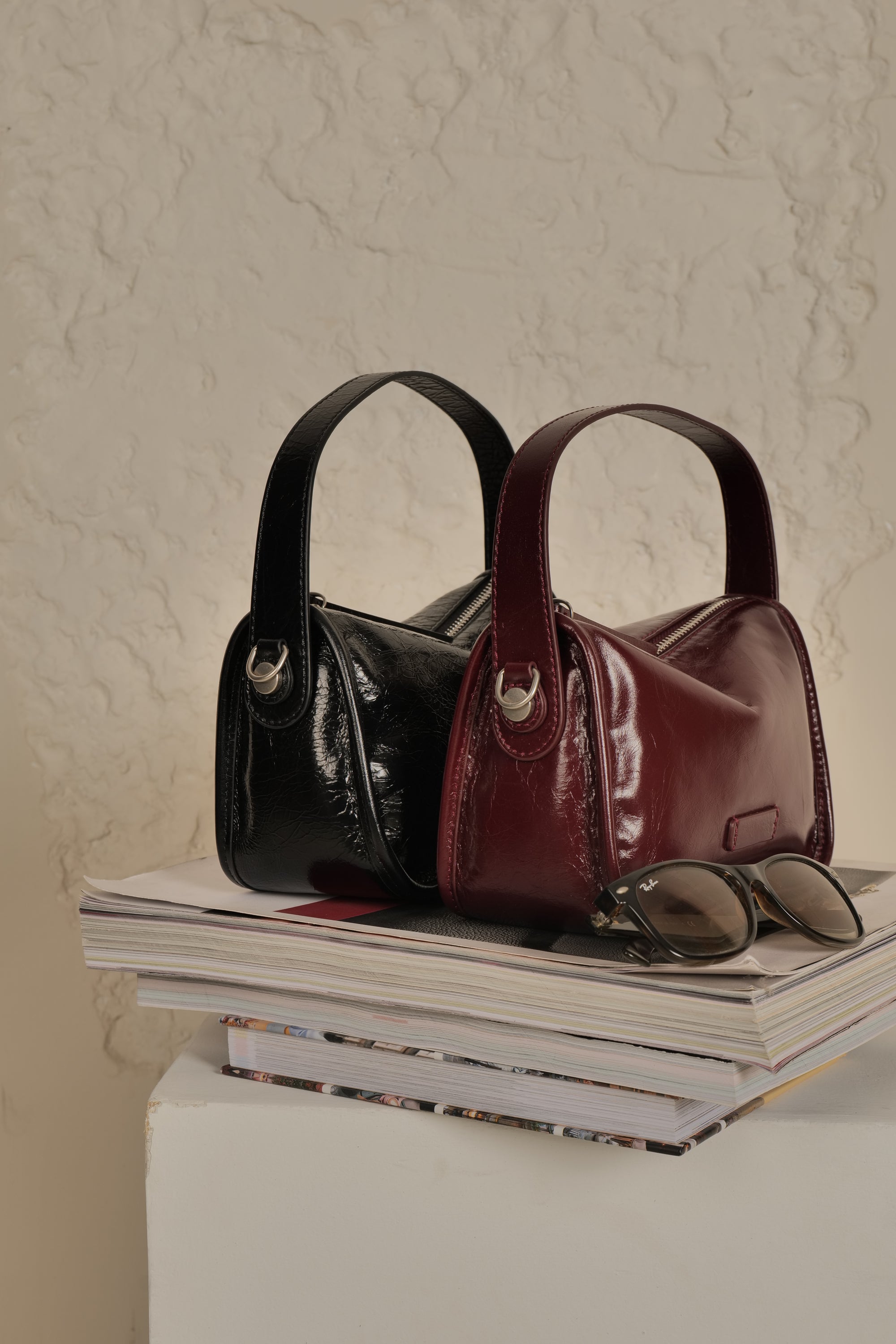 Emily - Ladies Leather Handbag I Cherry
