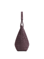 Sia Duo - Ladies Woven Tote Bag , Faux Leather | Espresso